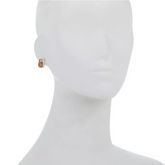 Jay King Sterling Silver Shitake Stone Stud Earrings